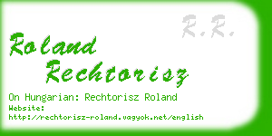 roland rechtorisz business card